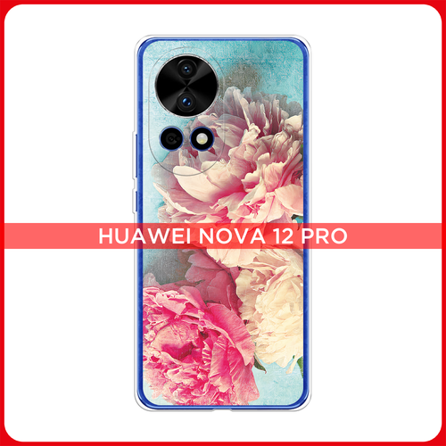 Силиконовый чехол на Huawei Nova 12 Pro / Хуавей Нова 12 Про Пионы new силиконовый чехол на huawei nova 12 pro хуавей нова 12 про пыльно розовые пионы