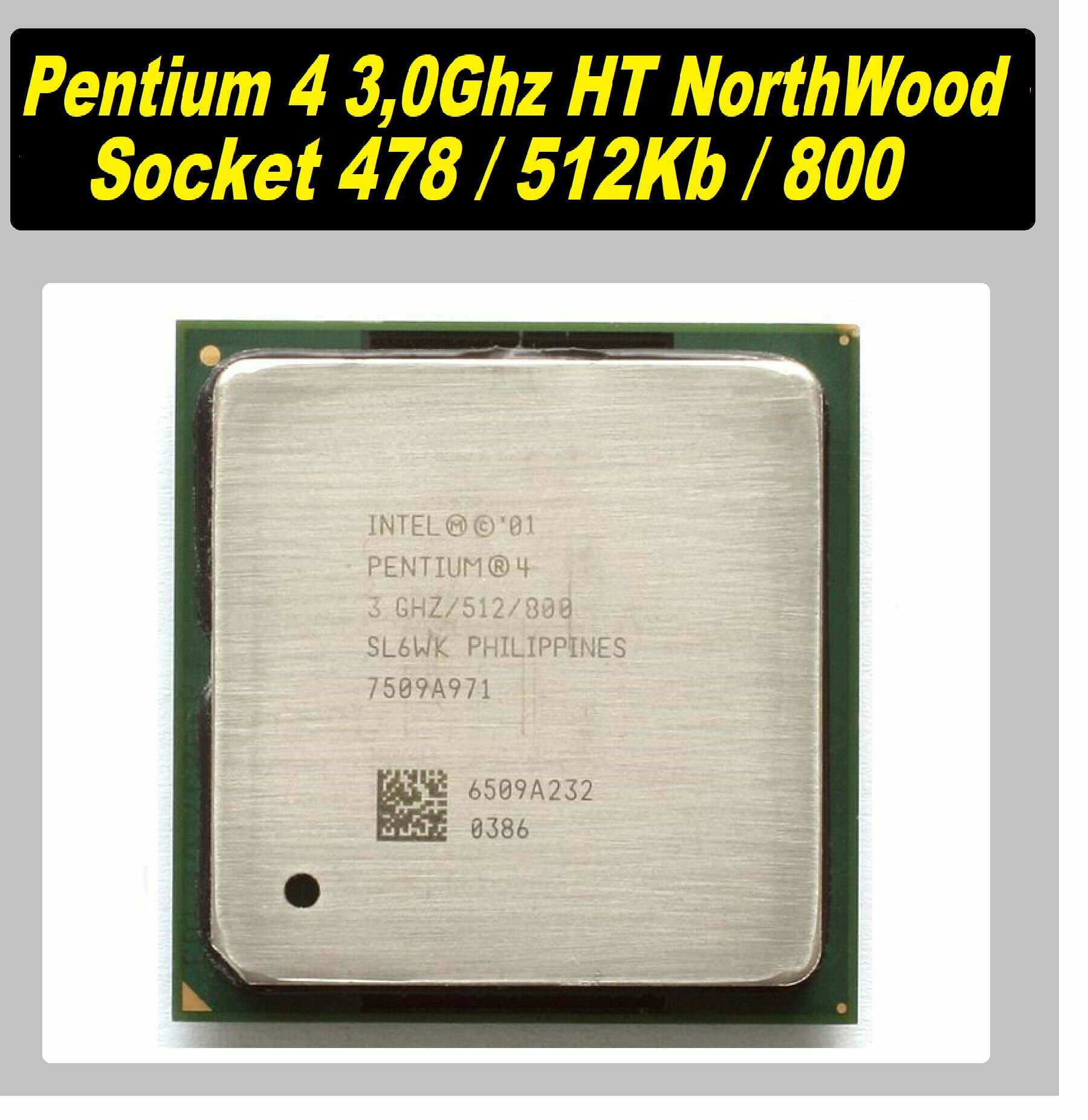 Процессор Intel Pentium 4 3000MHz Northwood S478 1 x 3000 МГц