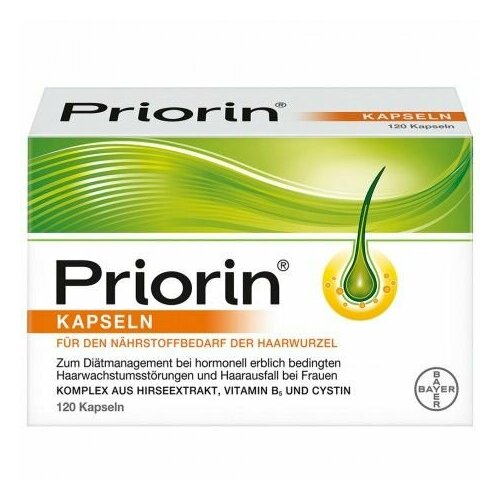 Bayer Priorin, Приорин капсулы для роста волос, 120 штук