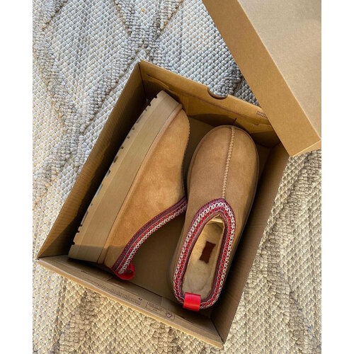 фото Угги мокасины, размер 41, коричневый без бренда