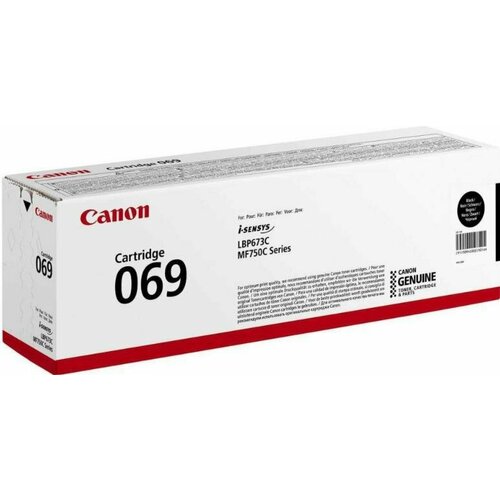 Canon Тонер-картридж оригинальный Canon 5094C002 069BK черный 1.9K картридж sakura sacrg056 canon 056bk 3007c002 2100 стр черный