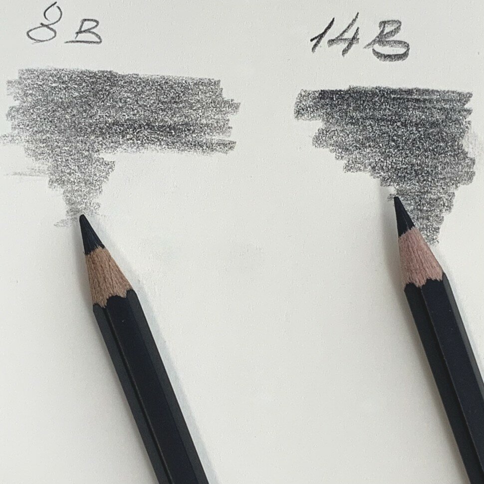 Карандаш чернографитный Pitt Graphite Matt, 14B Faber-Castell - фото №6