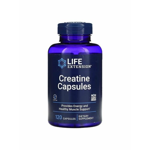 фото Creatine capsules 120 caps, креатин 120 капсул life extension