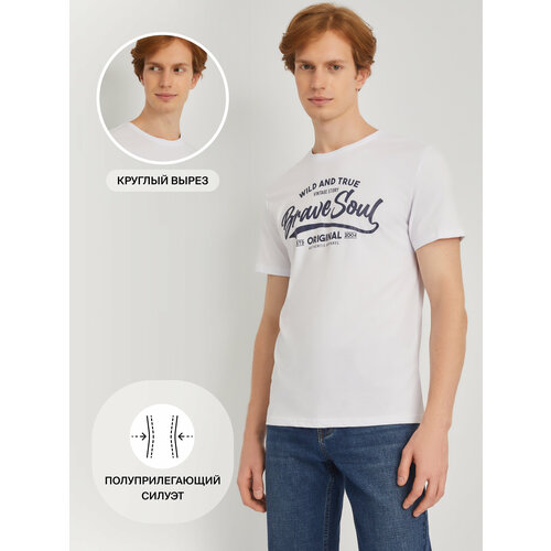 фото Футболка zolla, размер m, белый