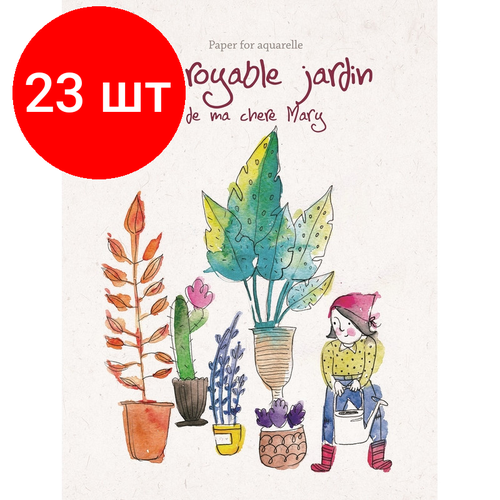 Комплект 23 штук, Папка для рисования №1 School А4 10л, бум. акварел. 180 гр/м, мелкое зерно