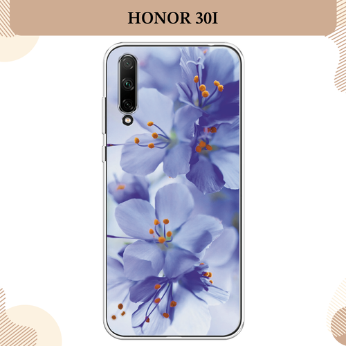 Силиконовый чехол Фиолетовые цветки на Honor 30i / Хонор 30i