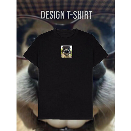 фото Футболка, размер 50, черный design t-shirt