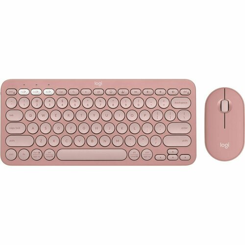 Наушники Клавиатура мышь Logitech PEBBLE 2 COMBO розовый 6290₽