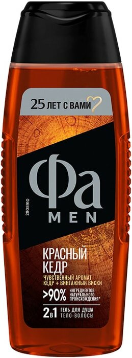 Гель для душа Fa Men Red Cedarwood Кедр + Винтажный виски 250мл