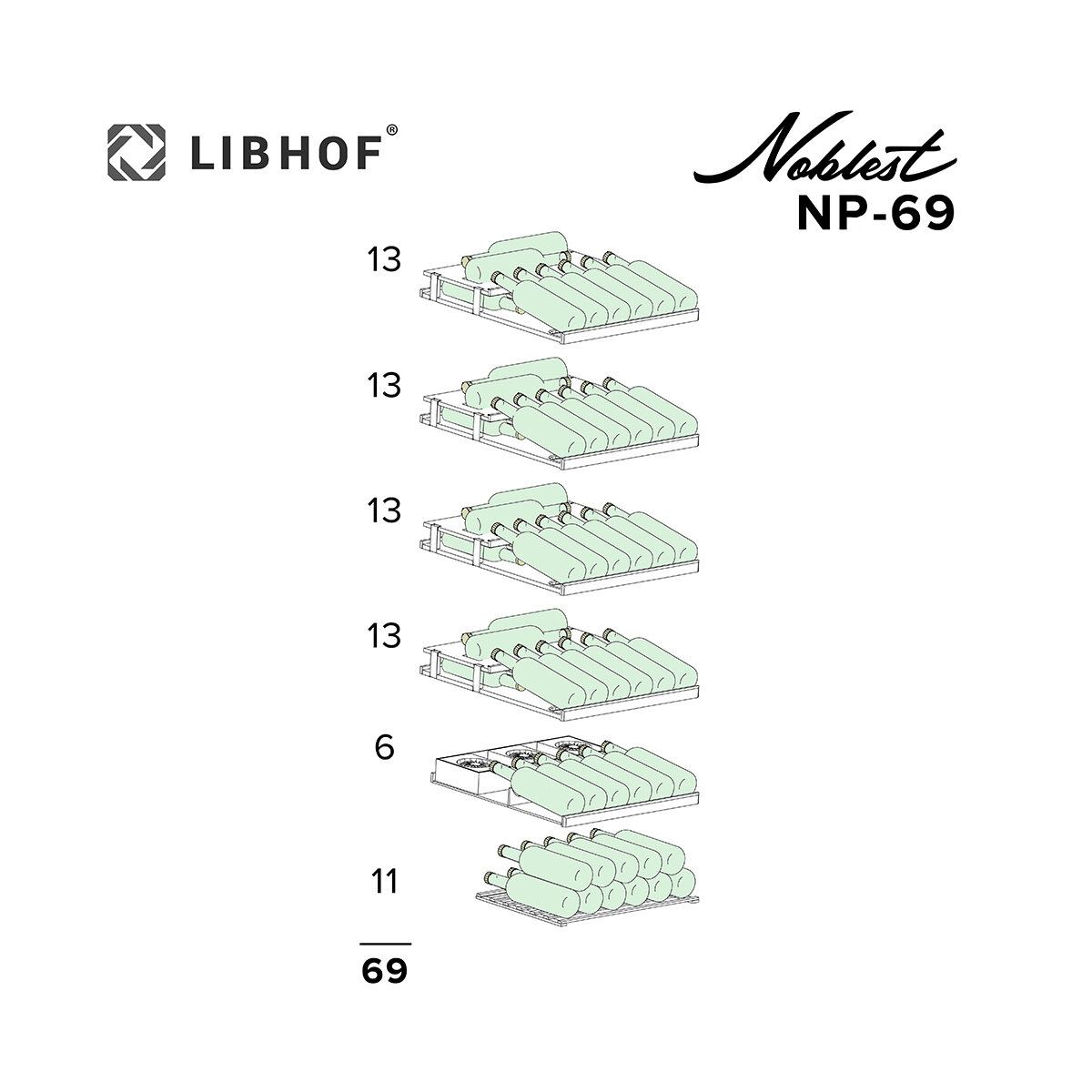 Винный шкаф Libhof NP-69 walnut — фото 10