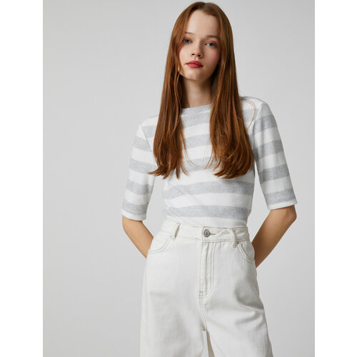 фото Футболка koton, размер l, серый