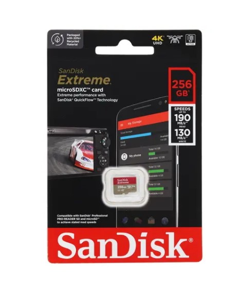 Флеш карта microSD 128GB SanDisk microSDXC Class 10 UHS-I A2 C10 V30 U3 Extreme for Action Cams and Drones (SD адаптер) SDSQXA1-128G-GN6AA - фото №15