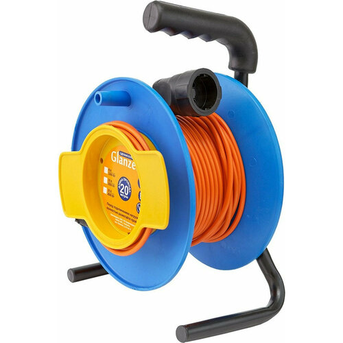 Удлинитель на катушке Glanzen EC-20-001 1 гнездо 2200 Вт 20 м 5458₽