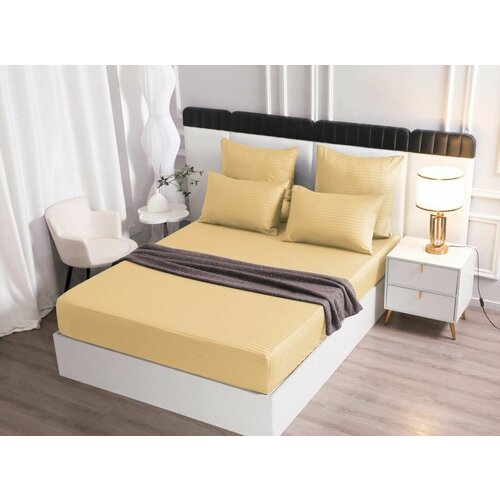 Простыня Страйп-cатин 160х200 на резинке 3990₽