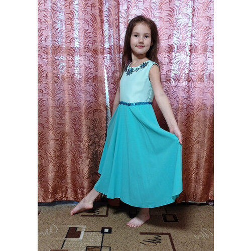 фото Платье, размер 34-36, бирюзовый olga-fest