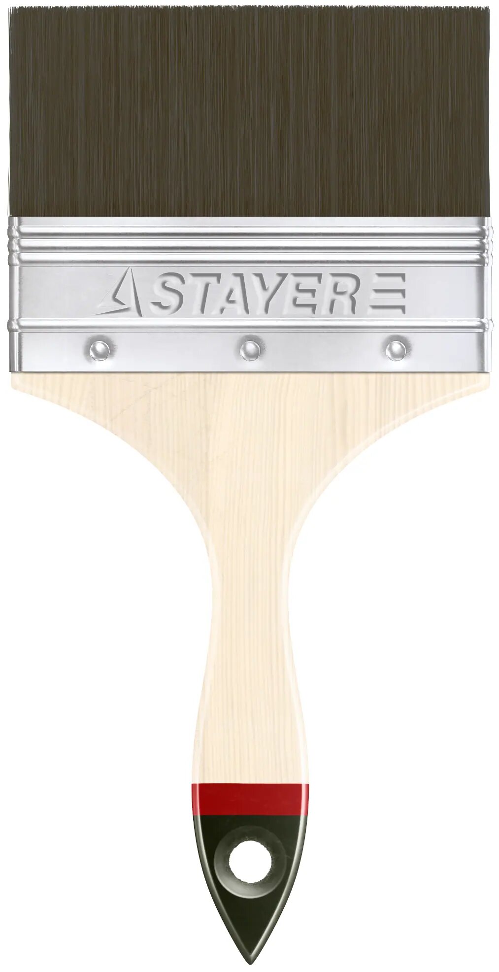 Кисть плоская Stayer UNIVERSAL-EURO натуральная щетина деревянная ручка 100мм 01022-100 - фото №5