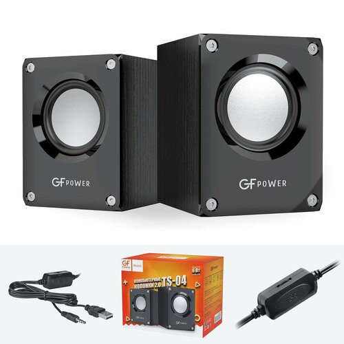 Колонки для компьютера GFPoWeR TS-04 20 6Вт питание от USB 713₽