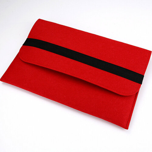 чехол конверт войлочный для ноутбука 13 14 дюймов размер 36 24 2 см черный Чехол-конверт войлочный для ноутбука 13-14 дюймов, размер 36-24-2 см, красный