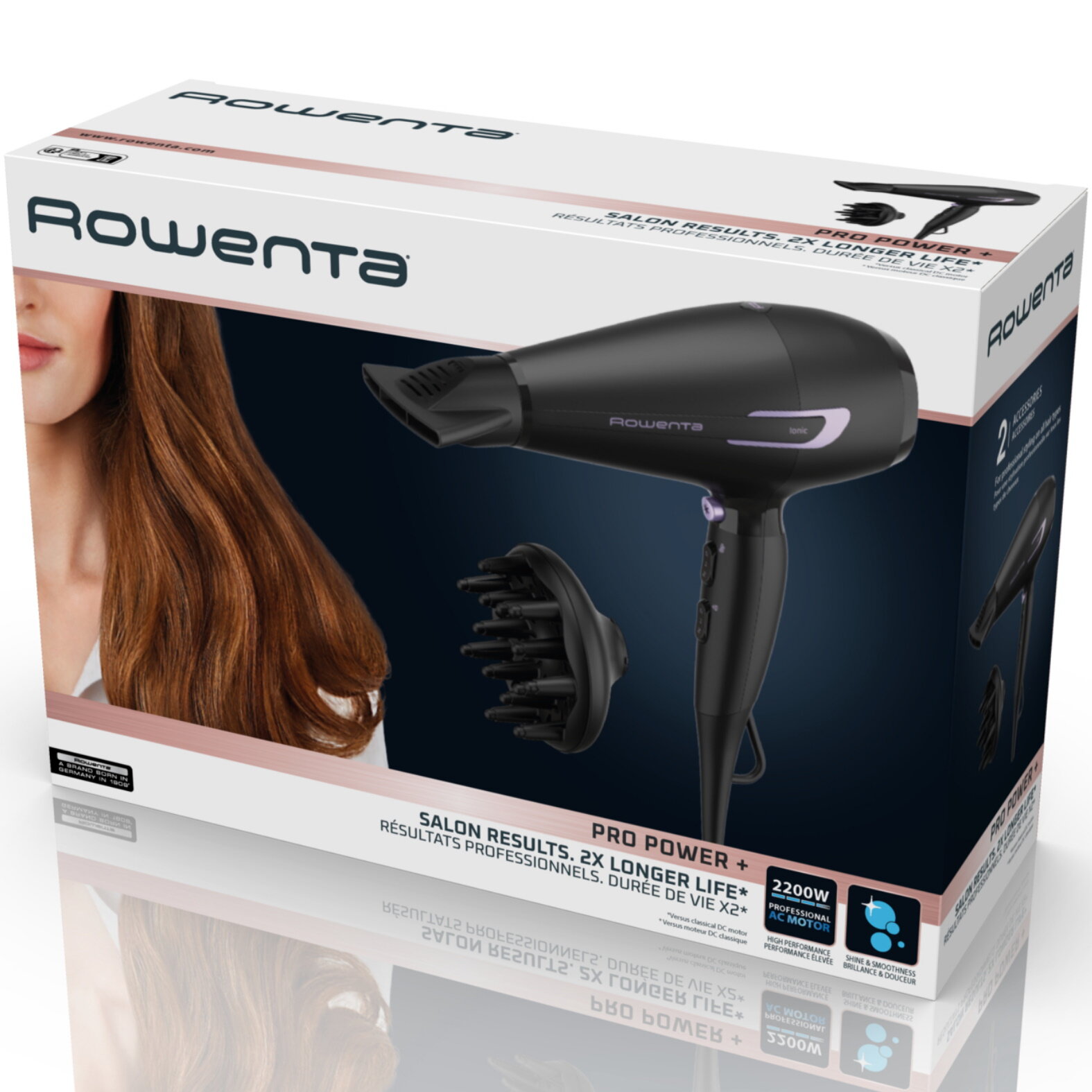 Фен для волос Rowenta Pro Power+ CV7210F0, черный, 2200 Вт, ионный генератор, диффузор - фотография № 12