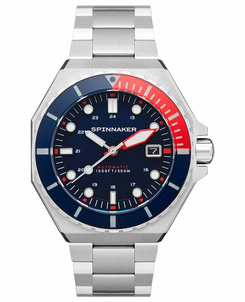 Наручные часы SPINNAKER SP-5081-JJ, серебряный, красный