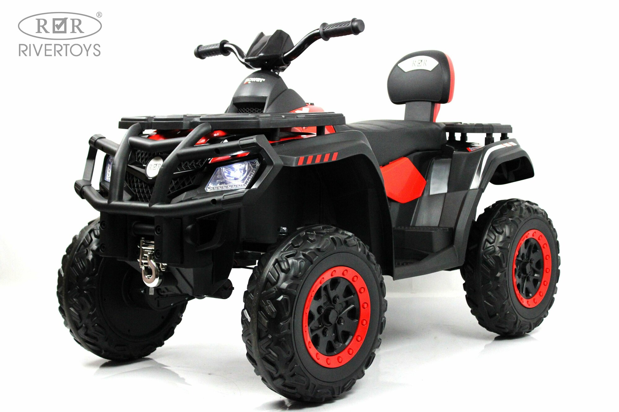 RiverToys Детский электроквадроцикл T001TT 4WD красный