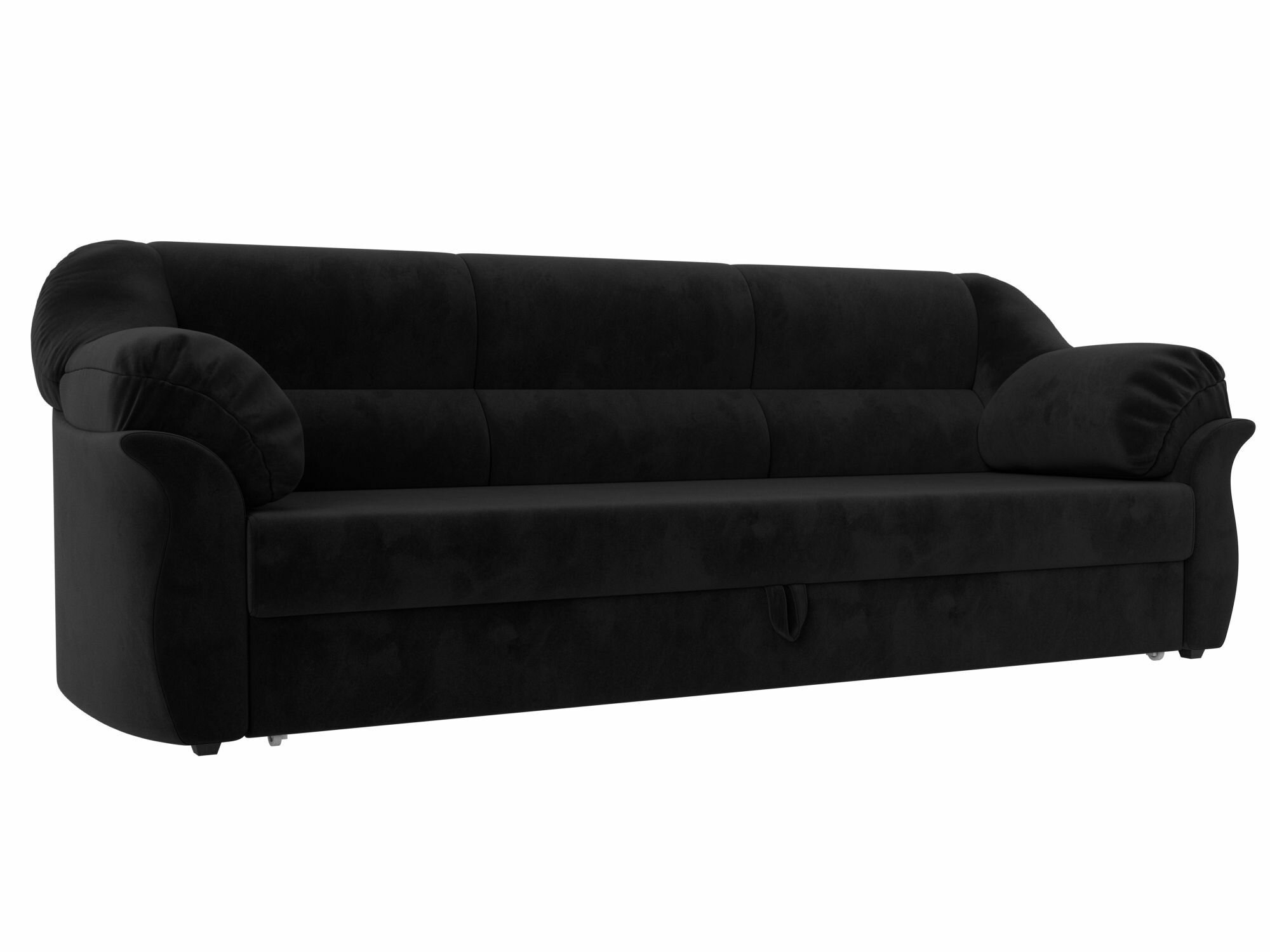 фото Диван прямой Карнелла, Велюр черный