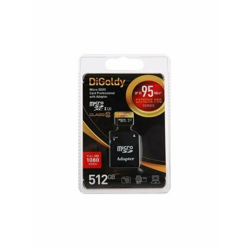 Карта памяти MICROSDXC 512GB CLASS10 + адаптер SD карта памяти digoldy microsdxc 128gb class10 адаптер sd