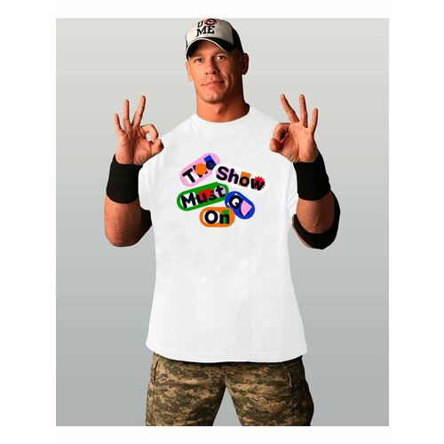 фото Футболка the show must, размер 4xl, белый zerosell