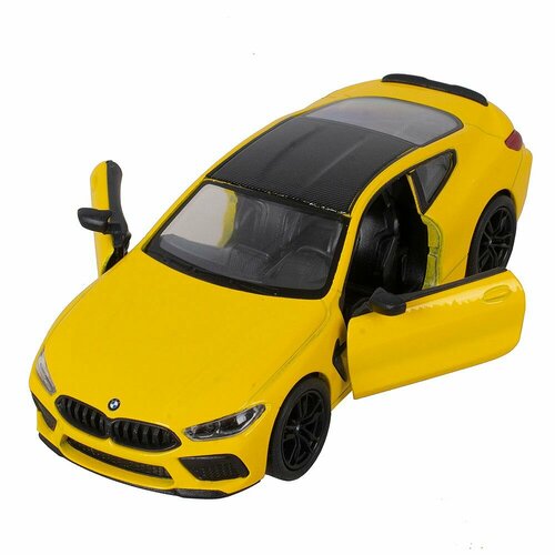 Машинка металлическая инерционная BMW M8 Competition Coupe KT5425D 1:38 KINSMART металлическая машинка kinsmart 1 34 bmw m8 competition coupe kt5425d инерционная синий