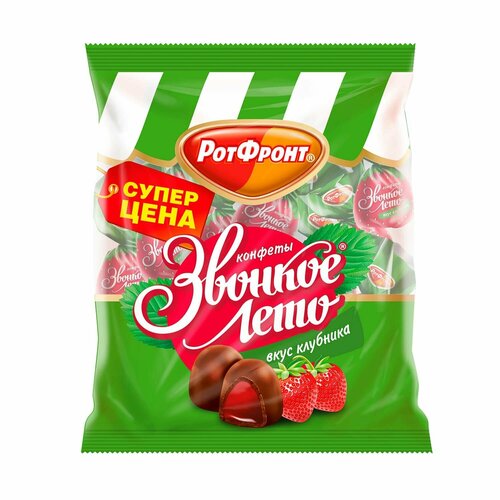Конфеты Звонкое лето со вкусом клубники, Рот Фронт, 250 гр.