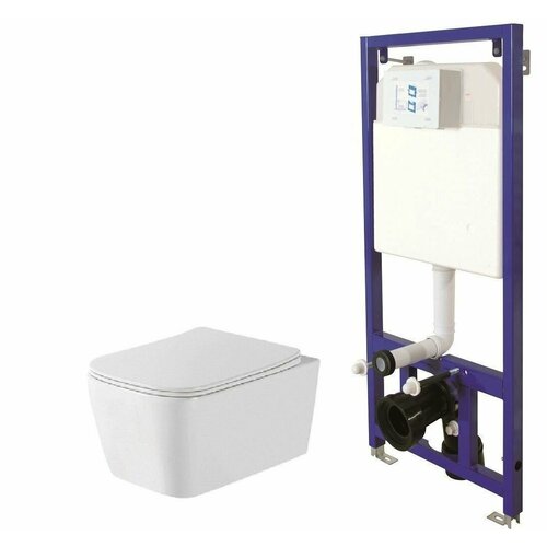 Инсталляция с подвесным унитазом Basardo (BS-112-119) комплект 2 в 1