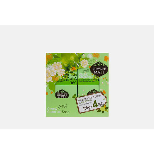 Набор Kerasys, Shower Mate Refresh Olive & Green Tea Soap 400мл shower mate мыло кусковое olive