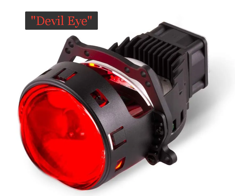 Светодиодные модули MTF Light WideBeam 3" + RED devil eyes