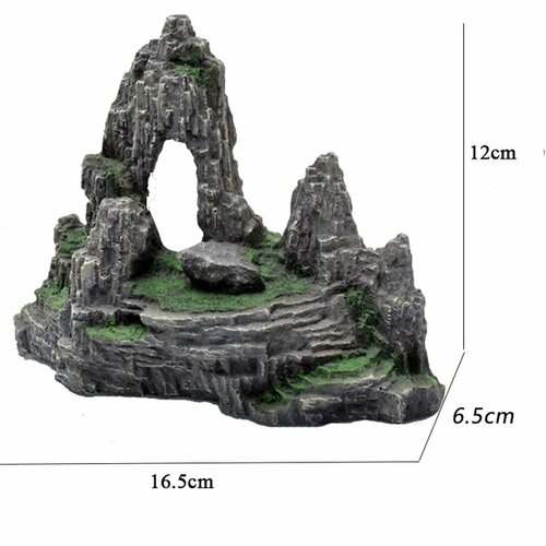 Декорация пластиковая Скала 16.5х6.5х12см декорация для аквариума скала с25 коричневая 1086129