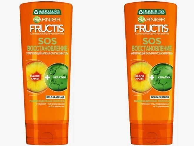 Garnier Fructis Бальзам Sos Восстановление 200мл, 2 шт