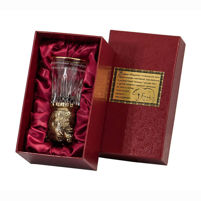 Стопка стеклянная "Медведь" СС-01Медведь