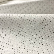 Экокожа перфорированная белая, Орегон, материал для перетяжки салона автомобиля, толщина 1 мм (1м)