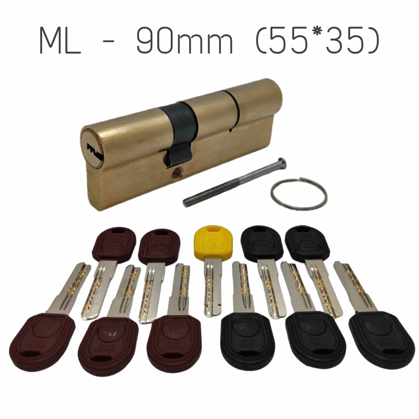 Цилиндровый механизм Master Lock (Мастер Лок) ML 90мм (55*35) цилиндр личинка для замка