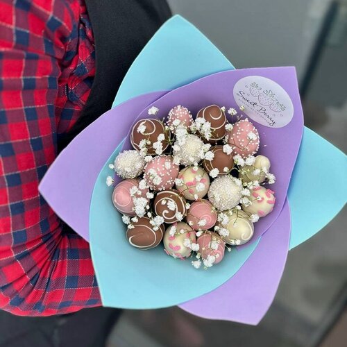 Изображение товара Эффектный букет из белой гипсофилы - "Конфетка" от Sweet Berry