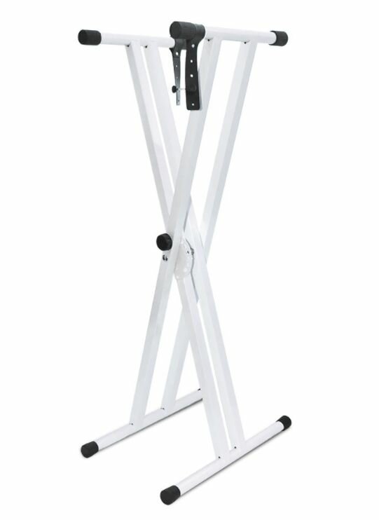 фото Стойка для клавишных инструментов, Х-образная, двойная, белая, Flanger FM-802WH