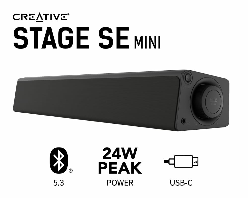 Колонки Creative Stage SE Mini 2.0 черный 48Вт BT