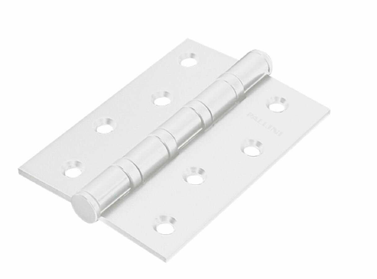 Петля PALLINI (Паллини) стальная универсальная врезная усиленная PH-3 100х70х3 4BB White - Белый