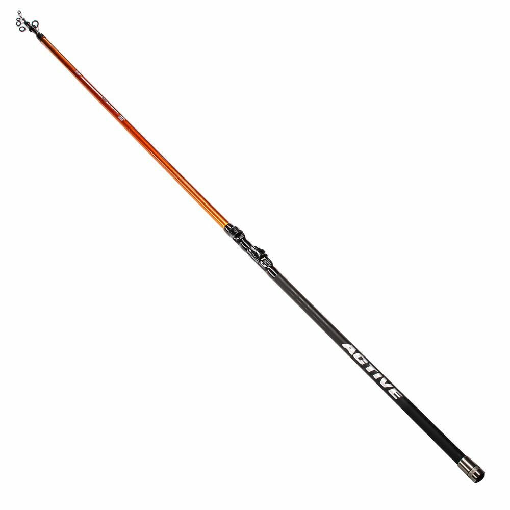 Удочка для рыбалки AZOR FISHING Актив, с кольцами, телескопическая, карбон 40%, 4,0м, тест 10-30гр, в чехле