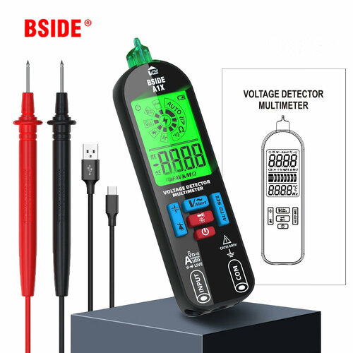 Мультиметр цифровой автоматический / тестер детектор напряжения NCV - BSIDE A1X