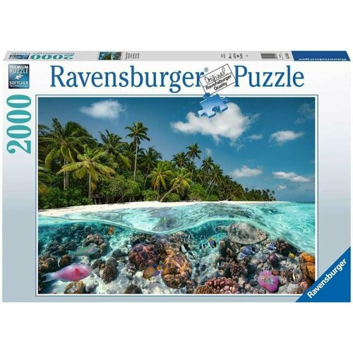 Пазл для взрослых Ravensburger 2000 деталей: Погружение на Мальдивах пазл ravensburger 2000 деталей великая дикая природа 16652 zal