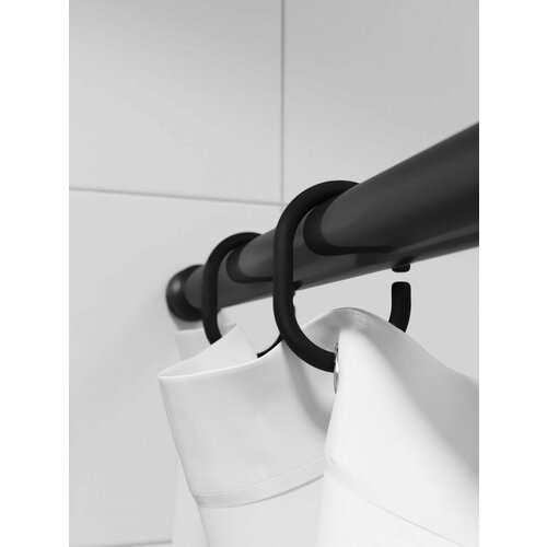 Кольца для штор пластиковые Bath Plus 12 шт черные 500₽