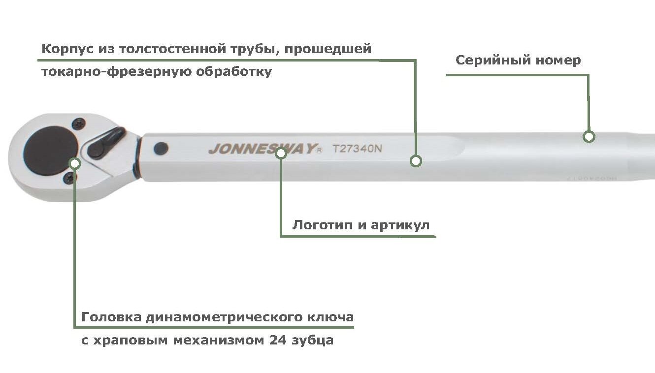 Динамометрический ключ Jonnesway - фото №14