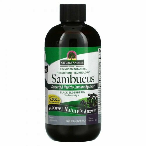 Natures Answer, Sambucus Immune, сироп из черной бузины для иммунитета, 12 000 мг, 240 мл