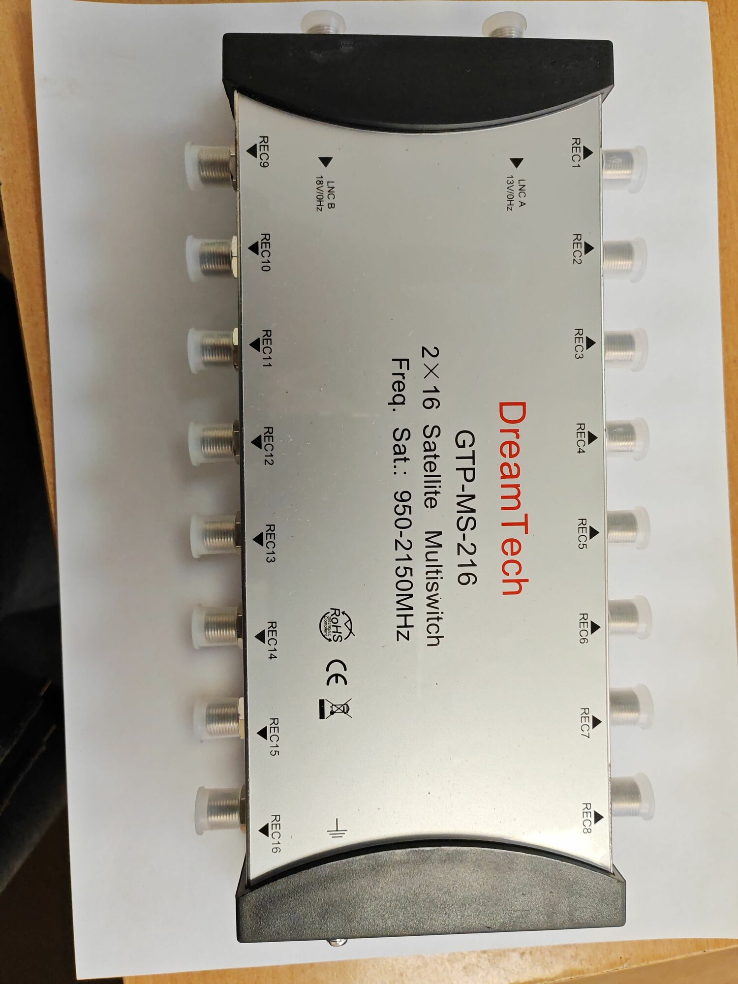 Спутниковый мультисвитч DreamTech GTP-MS-216 (2x16) с блоком питания