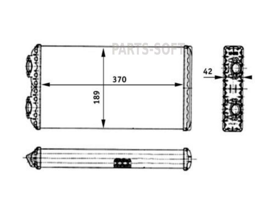 MAHLE AH125000P Радиатор отопителя MAN M2000, M (95-) MAHLE